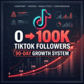 0 to 100K TikTok Followers 90-Day Growth System | Content, Hooks, Analytics & Conversion