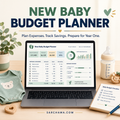 NEW BABY BUDGET PLANNER — First-Year Family Finance & Expense Tracker